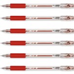 Długopis żelowy Rystor FUN G-032 czerwony x6