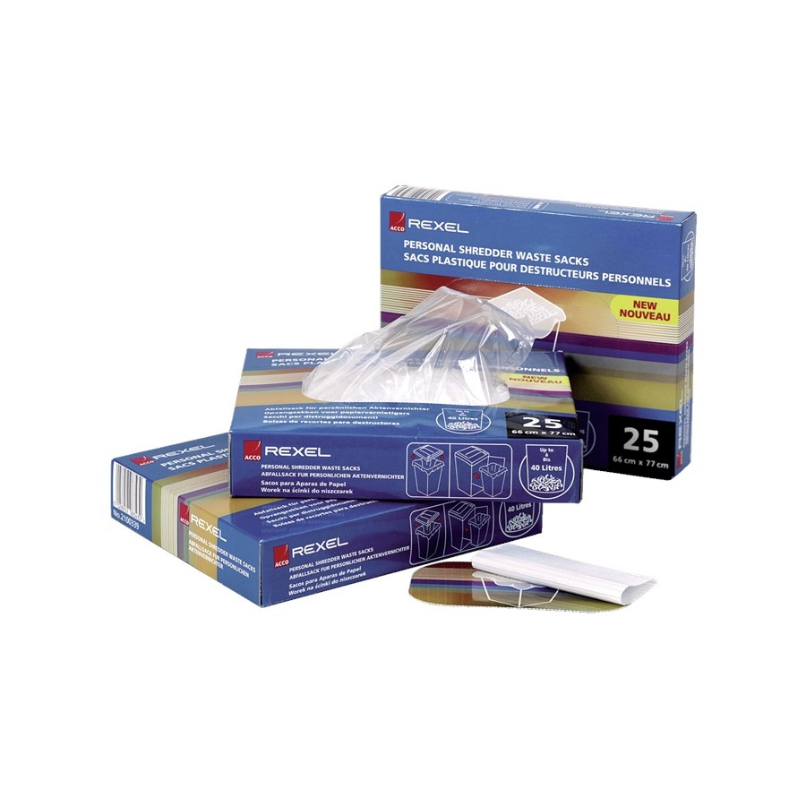 Plastikowe Worki Na Ścinki x100 Rexel AS100 175l