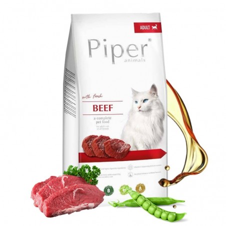 Karma i jej składniki z wołowiną Piper