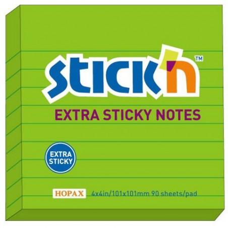 Karteczki-Samoprzylepne-Stick""N-Extra-Sticky-101x101Mm-Zielony