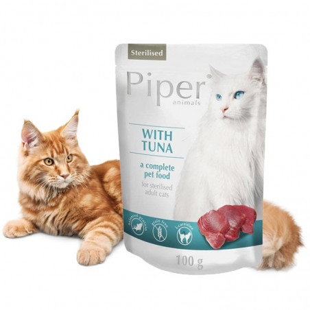 Karma dla Kotów Piper po sterylizacji  Z Tuńczykiem 10x100g
