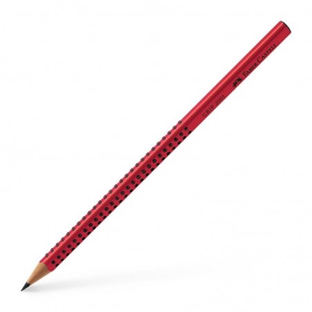 Ołówek z Gripem 2001 B Czerwony FABER-CASTELL Bez Gumki