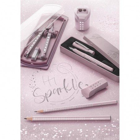 Ołówek JUMBO SPARKLE METALLIC Różowy FABER-CASTELL bez Gumki