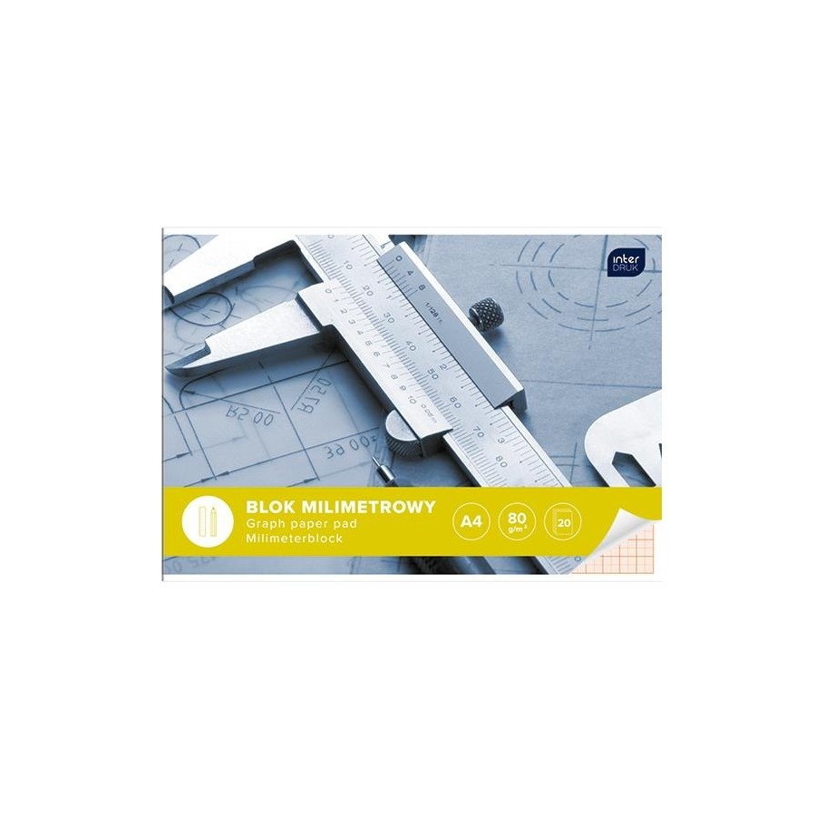 Blok Milimetrowy A4 20K 80g/m2 Interdruk