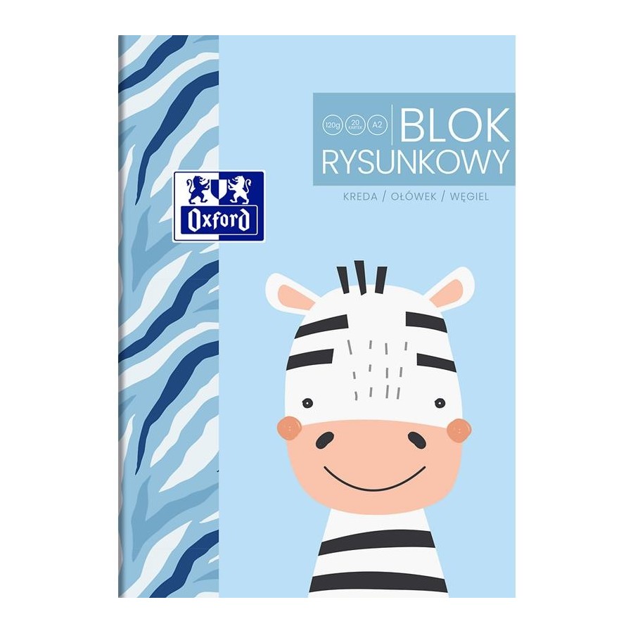 Blok Rysunkowy A2 Oxford Kids 20 Kartek 120g/m2