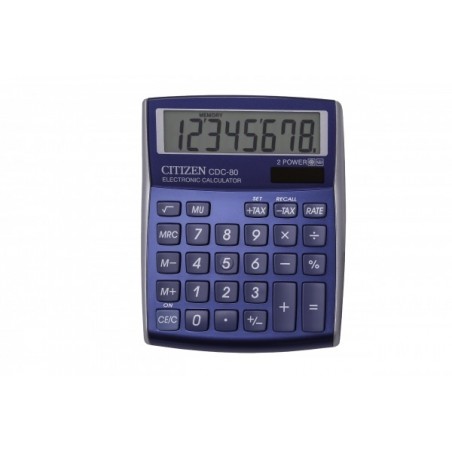 Kalkulator biurowy CITIZEN CDC-80BLWB 8-pozycyjny niebieski