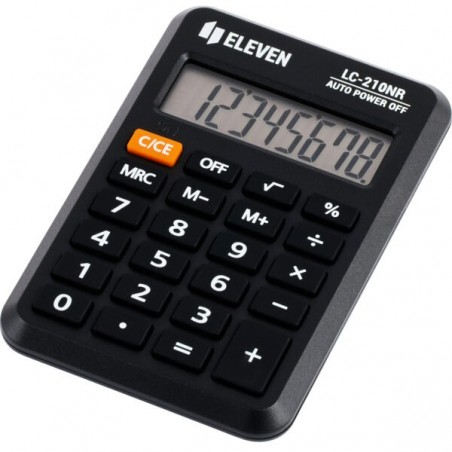 Kalkulator biurowy kieszonkowy 8-cyfrowy Eleven LC-210NR Czarny