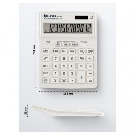 Kalkulator biurowy 12-cyfrowy SDC-444XR Biały