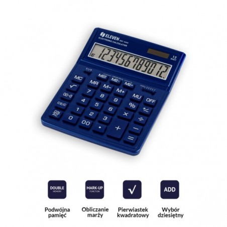 Kalkulator biurowy 12-cyfrowy SDC-444XR Niebieski