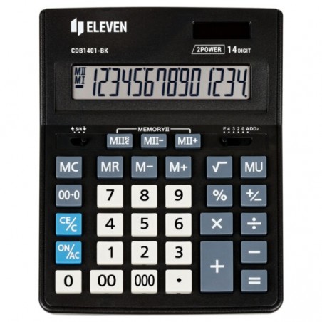 Kalkulator biurowy 14-cyfrowy Eleven CDB1401-BK