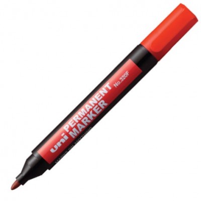 Marker Permanentny Uni 320F Okrągła Końcówka Czerwony