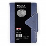 Opus Westa kalendarz terminarz biurowy 2024 z miejscem na długopis niebieski
