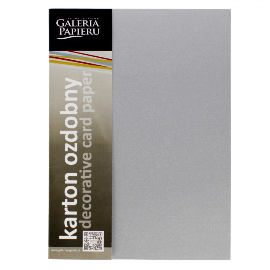 Karton ozdobny Galeria Papieru Millenium srebrny 180g 20szt