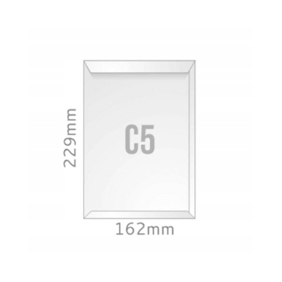 Koperty Samoklejące okno lewe prawe HK C5, 162x229mm biała 500szt.