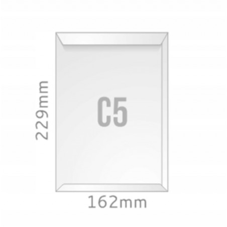 Koperty Samoklejące okno lewe prawe HK C5, 162x229mm biała 500szt.