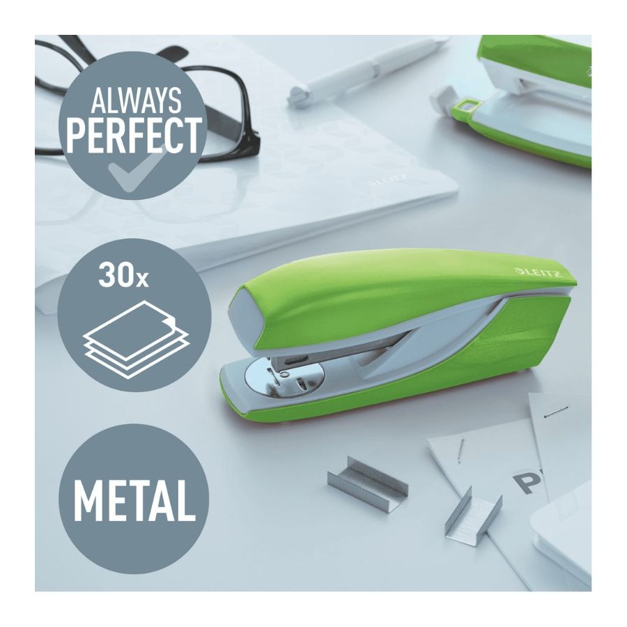Zszywacz metalowy Leitz NeXXt Series WoW zielony