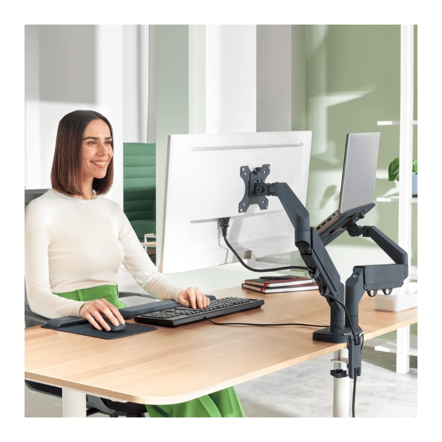 Ergonomiczne ramię do monitora i na laptopa Leitz Ergo