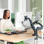 Ergonomiczne ramię do monitora i na laptopa Leitz Ergo