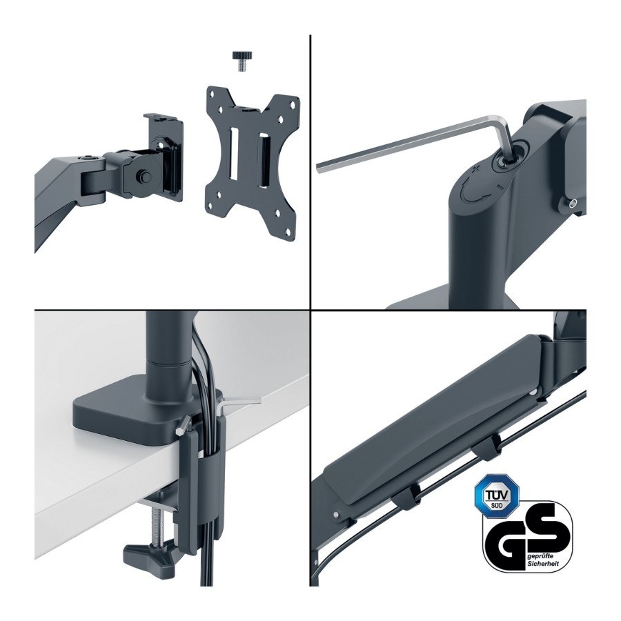Ergonomiczne ramię do monitora i na laptopa Leitz Ergo