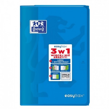 ZESZYT OXFORD PP EASYBOOK B5/60K KRATKA Z MARGINESEM MIKS KOLORÓW
