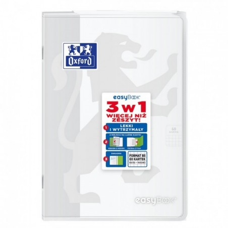 ZESZYT OXFORD PP EASYBOOK B5/60K KRATKA Z MARGINESEM MIKS KOLORÓW