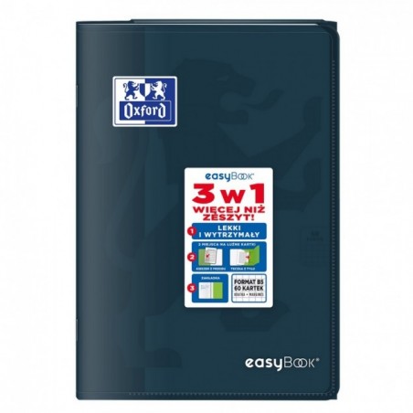 ZESZYT OXFORD PP EASYBOOK B5/60K KRATKA Z MARGINESEM MIKS KOLORÓW