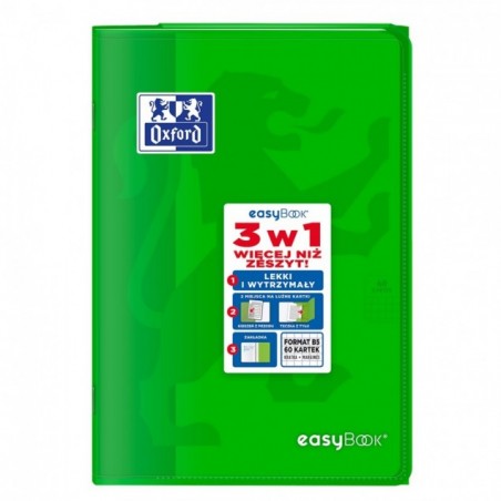 ZESZYT OXFORD PP EASYBOOK B5/60K KRATKA Z MARGINESEM MIKS KOLORÓW