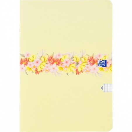 ZESZYT OXFORD FLOWERS A4/60K KRATKA Z MARGINESEM