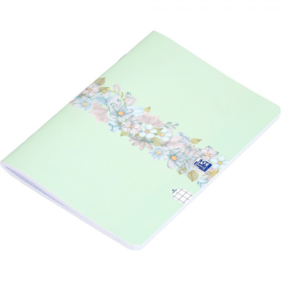 ZESZYT OXFORD FLOWERS A4/60K KRATKA Z MARGINESEM