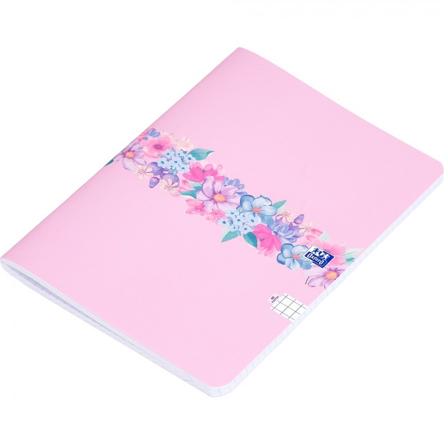 ZESZYT OXFORD FLOWERS A4/60K KRATKA Z MARGINESEM