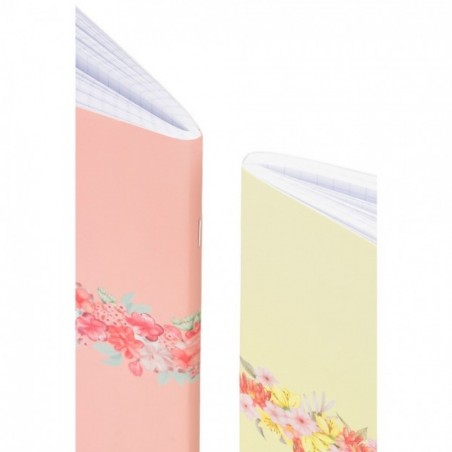 ZESZYT OXFORD FLOWERS A4/60K KRATKA Z MARGINESEM