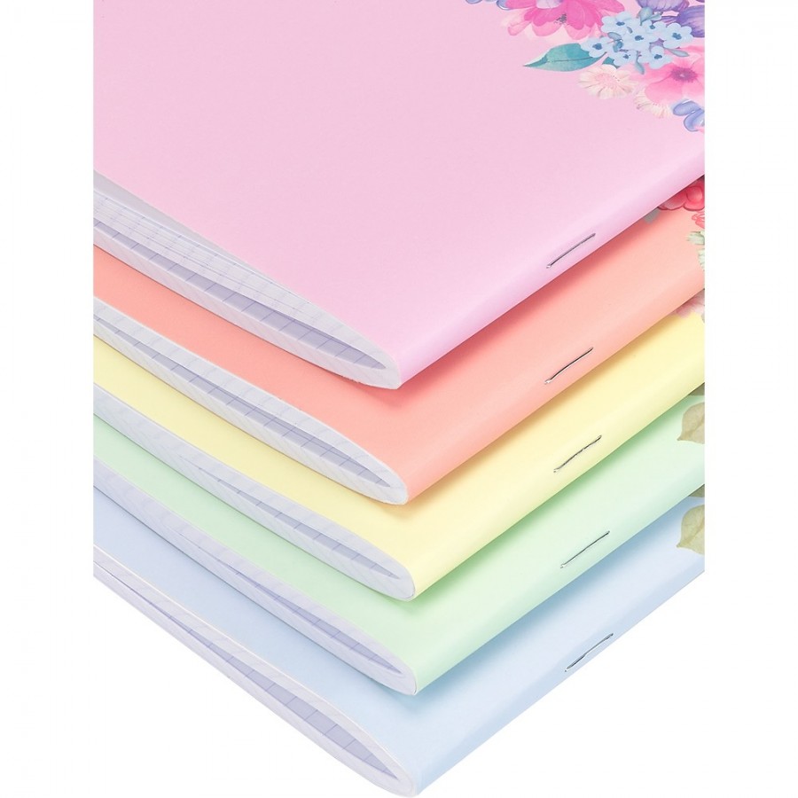 ZESZYT OXFORD FLOWERS A4/60K KRATKA Z MARGINESEM