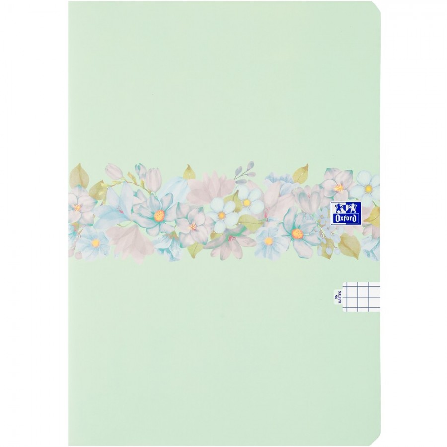 BRULION MIĘKKI OXFORD FLOWERS B5/96K KRATKA Z MARGINESEM