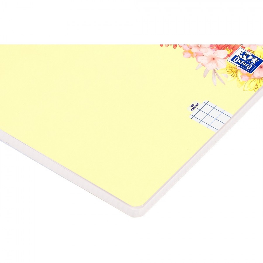 BRULION MIĘKKI OXFORD FLOWERS B5/96K KRATKA Z MARGINESEM
