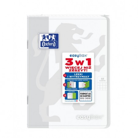ZESZYT OXFORD PP EASYBOOK A5/60K KRATKA Z MARGINESEM MIKS KOLORÓW