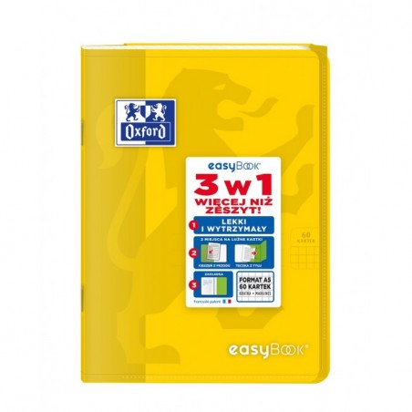 ZESZYT OXFORD PP EASYBOOK A5/60K KRATKA Z MARGINESEM MIKS KOLORÓW