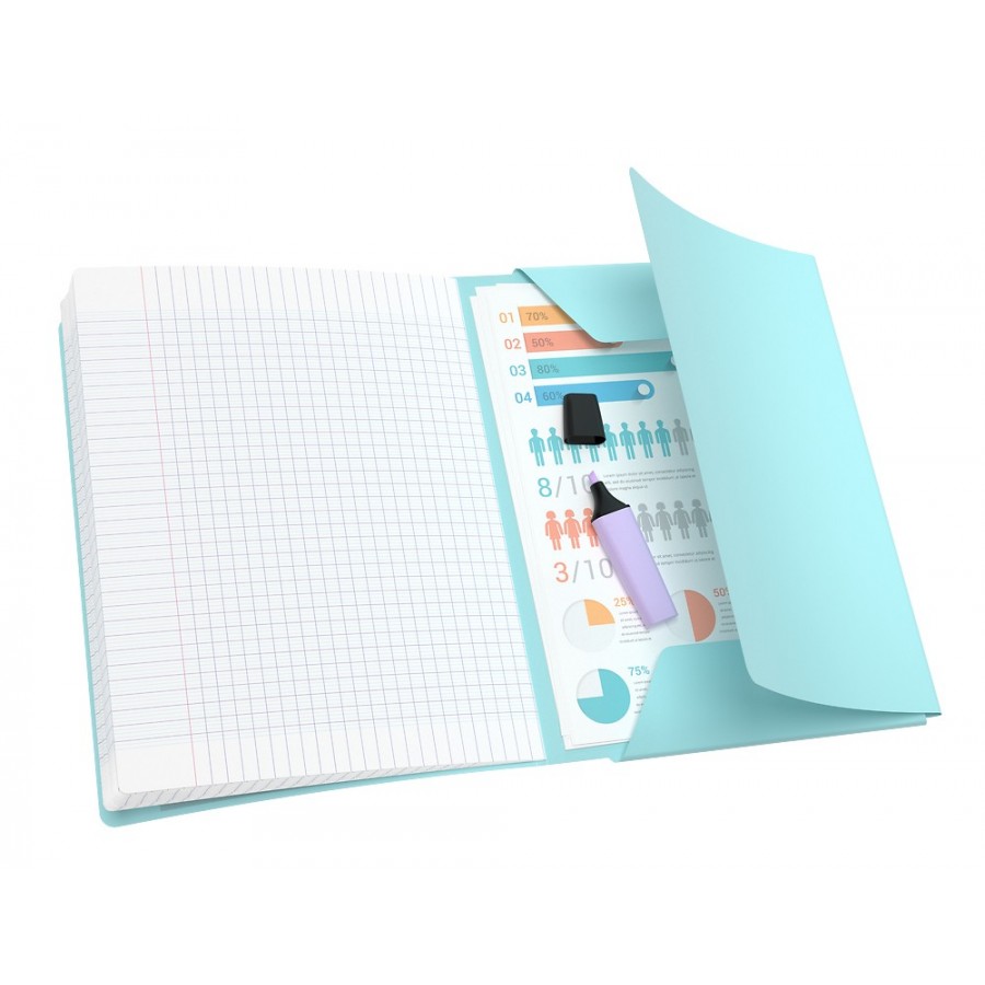 ZESZYT OXFORD EASYBOOK PASTEL A5/60K KRATKA Z MARGINESEM