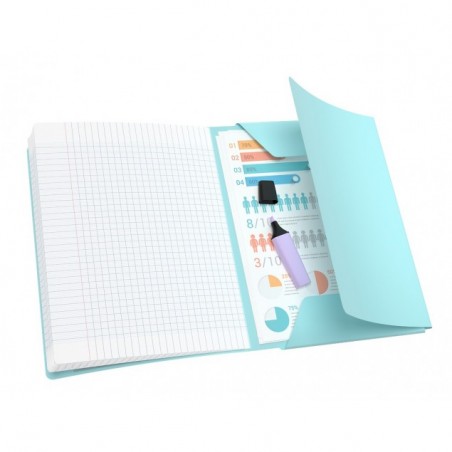 ZESZYT OXFORD EASYBOOK PASTEL A5/60K KRATKA Z MARGINESEM