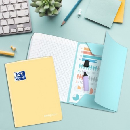 ZESZYT OXFORD EASYBOOK PASTEL A5/60K KRATKA Z MARGINESEM