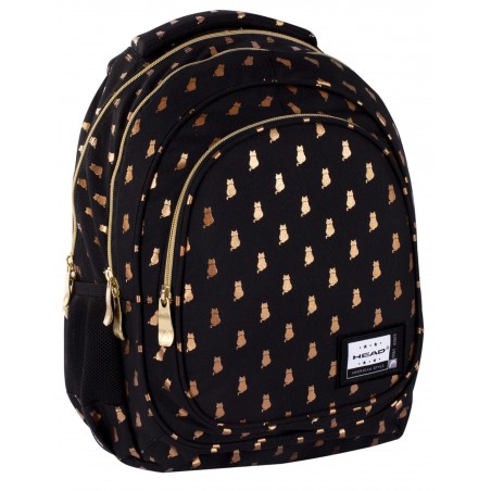 Plecak szkolny Head AB330 Golden Kitty czarny