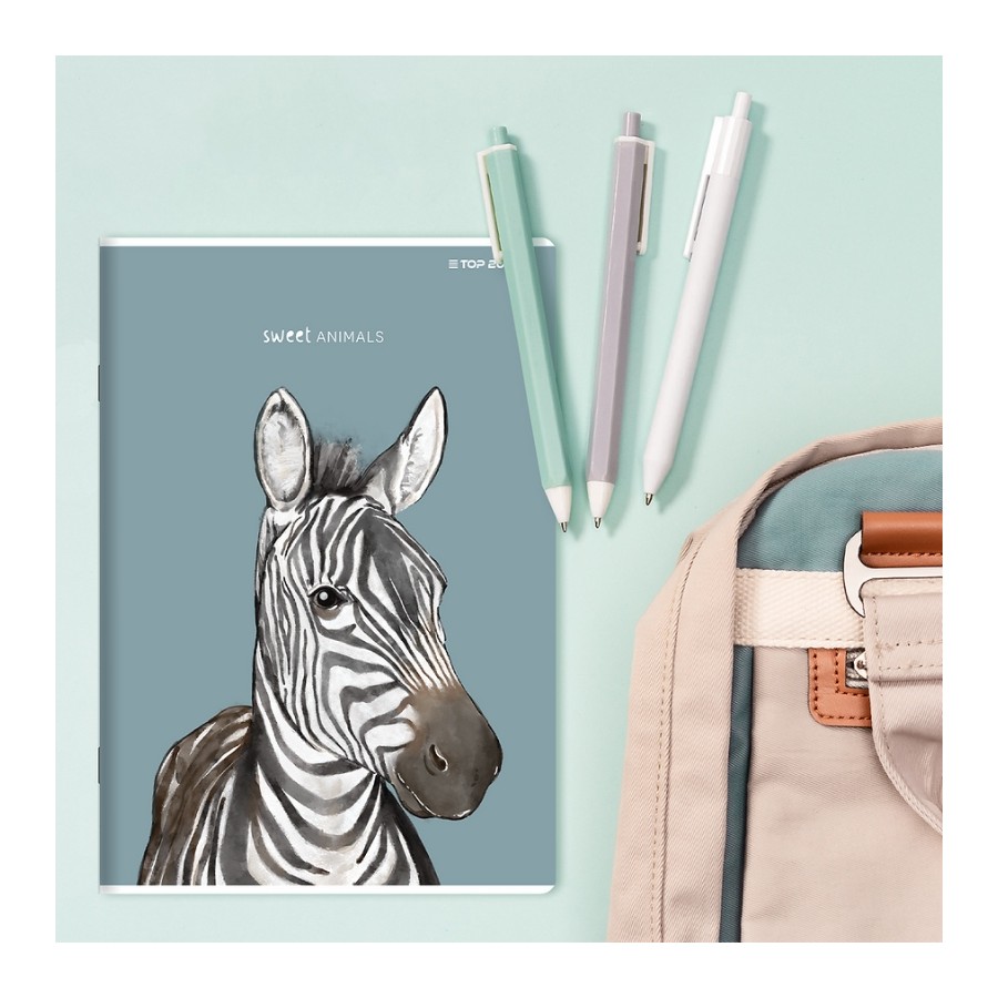 Zeszyt w linię z marginesem A5 TOP-2000 SWEET ANIMAL 60 kartek