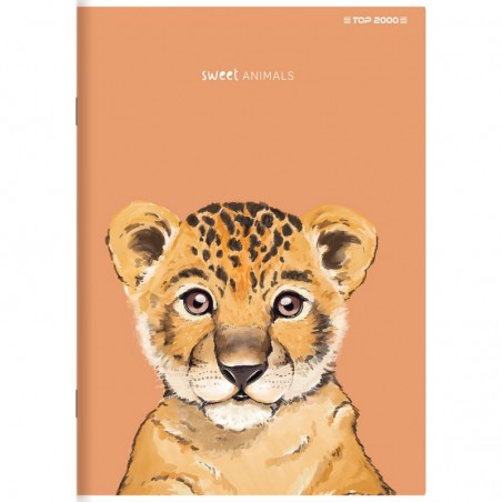 Zeszyt w kratkę z marginesem A5 TOP-2000 SWEET ANIMAL 80 kartek