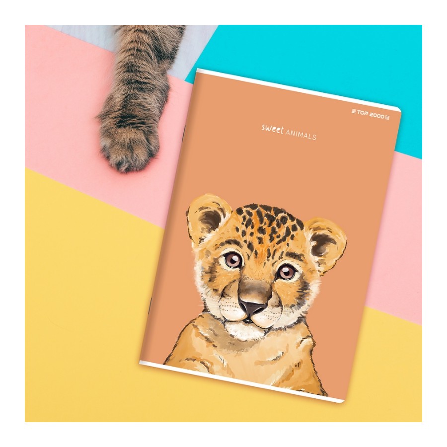 Zeszyt w kratkę z marginesem A5 TOP-2000 SWEET ANIMAL 80 kartek