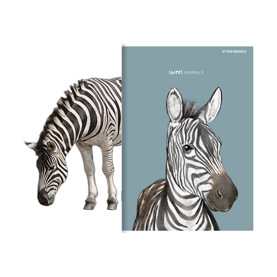 Zeszyt w linię z marginesem A5 TOP-2000 SWEET ANIMAL 96 kartek