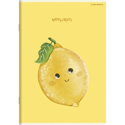 Zeszyt Top 2000 Happy Fruits A5 32 kartki linia z marginesem 70g