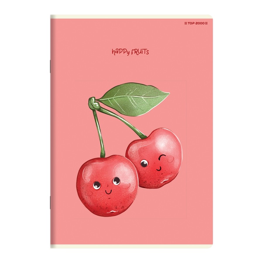 Zeszyt Top 2000 Happy Fruits A5 32 kartki kratka z marginesem 70g
