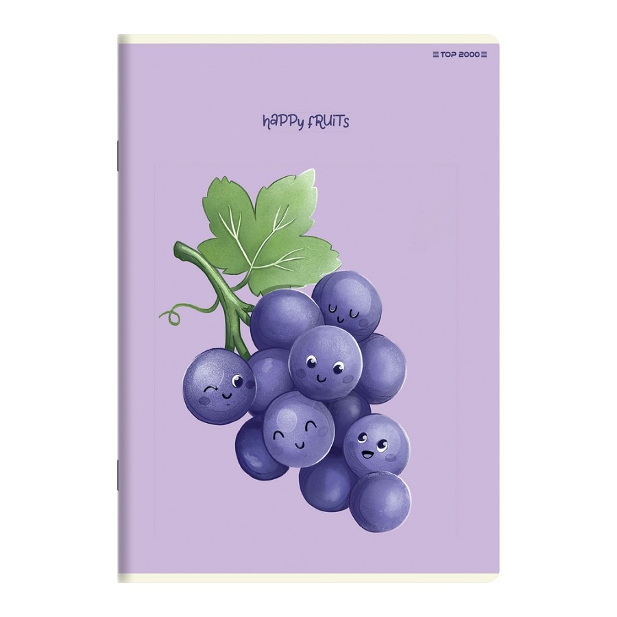 Zeszyt Top 2000 Happy Fruits A5 32 kartki kratka z marginesem 70g