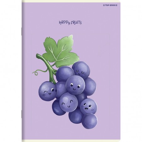 Zeszyt Top 2000 Happy Fruits A5 32 kartki kratka z marginesem 70g