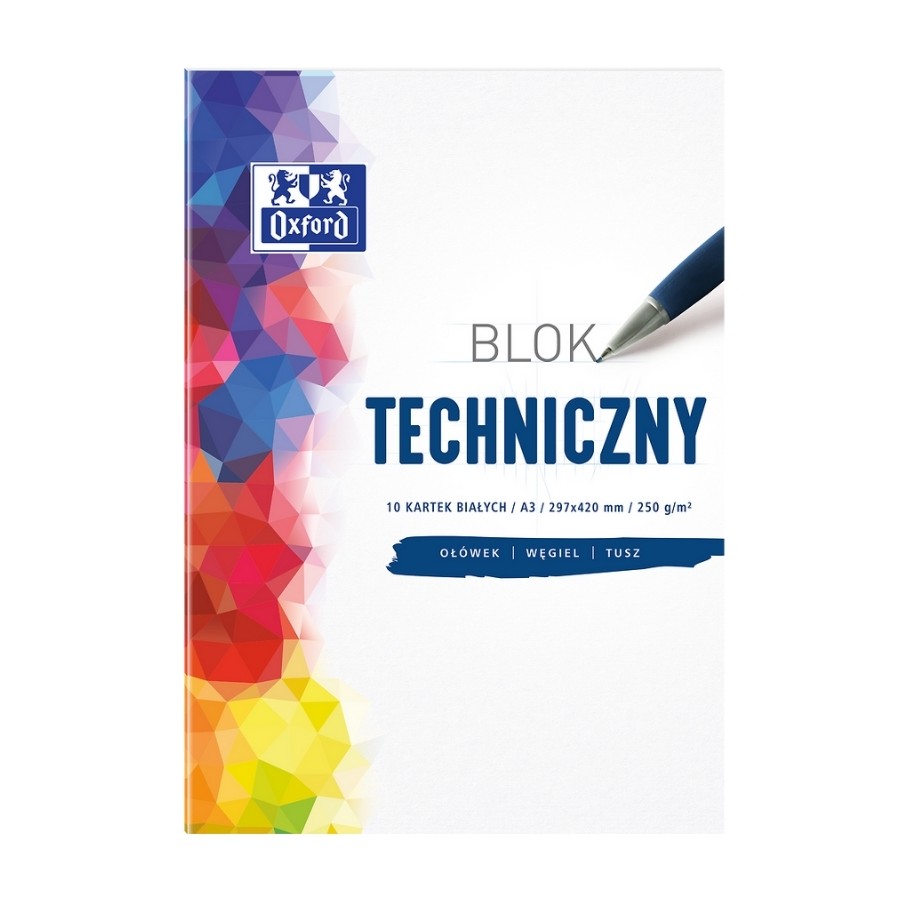BLOK TECHNICZNY OXFORD A3 10 KARTEK BIAŁY