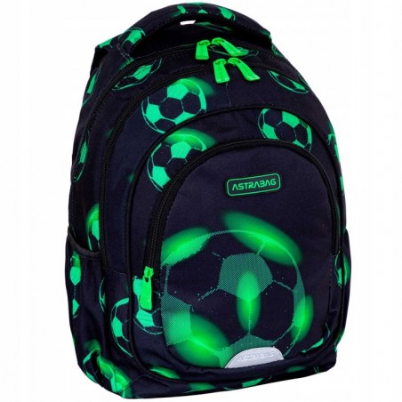 Plecak tornister szkolny 3 komory ASTRABAG NEO FOOTBALL czarny